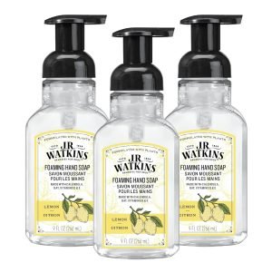 j.r. watkins foaming hand soap with pump dispenser